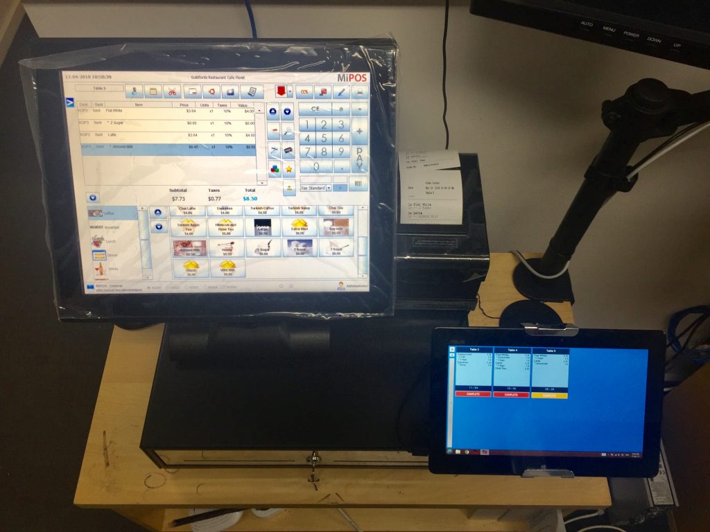 MiPOS Cafe POS System with Bump Screen