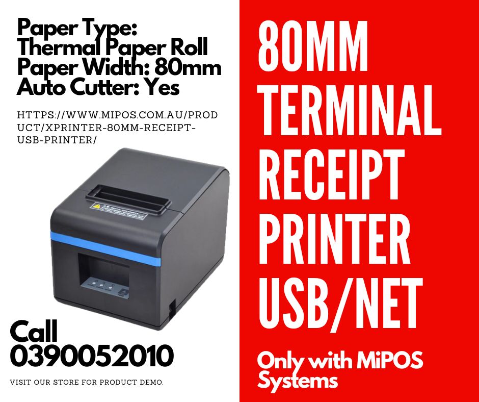 80mm Thermal Receipt Printer with Auto-Cut USB-Network
