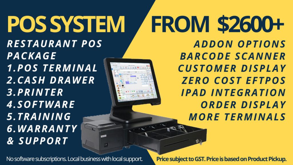 Restaurant POS System - Restaurant POS Software 1 Basic Restaurant POS Package 2600 with optional addons